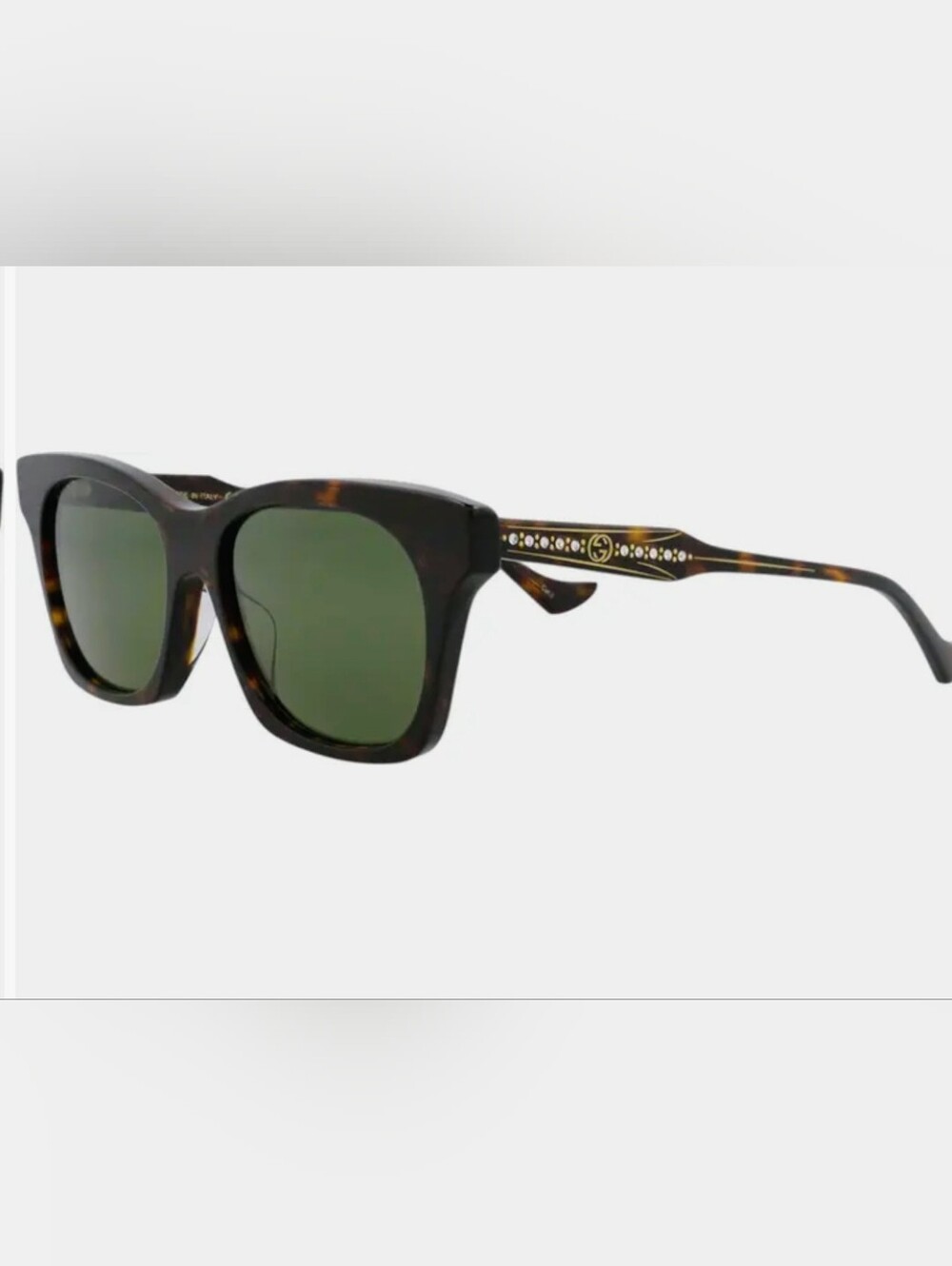 Gucci 55mm Square Crystal Embellished Sunglasses